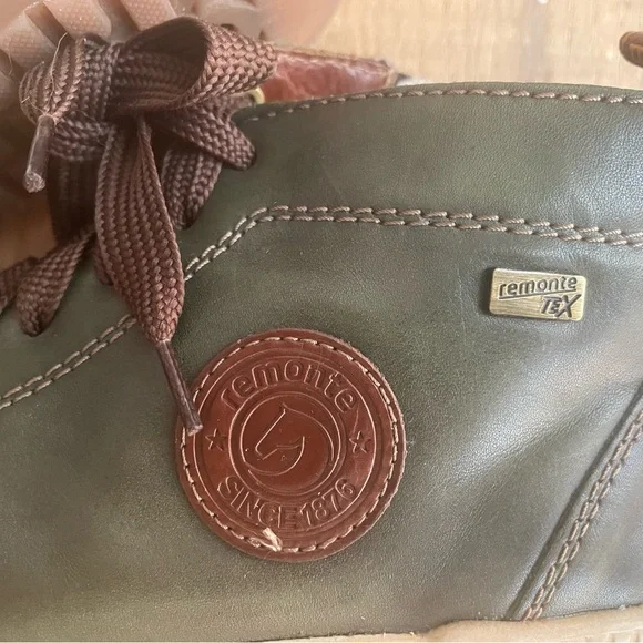 Remonte Olive and Brown Sneakers - Picture 9 of 12